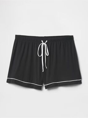 GapBody Black Women's Modal Shorts with White Piping
